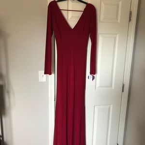 NWT Windsor Long Sleeve Burgundy Formal Dress